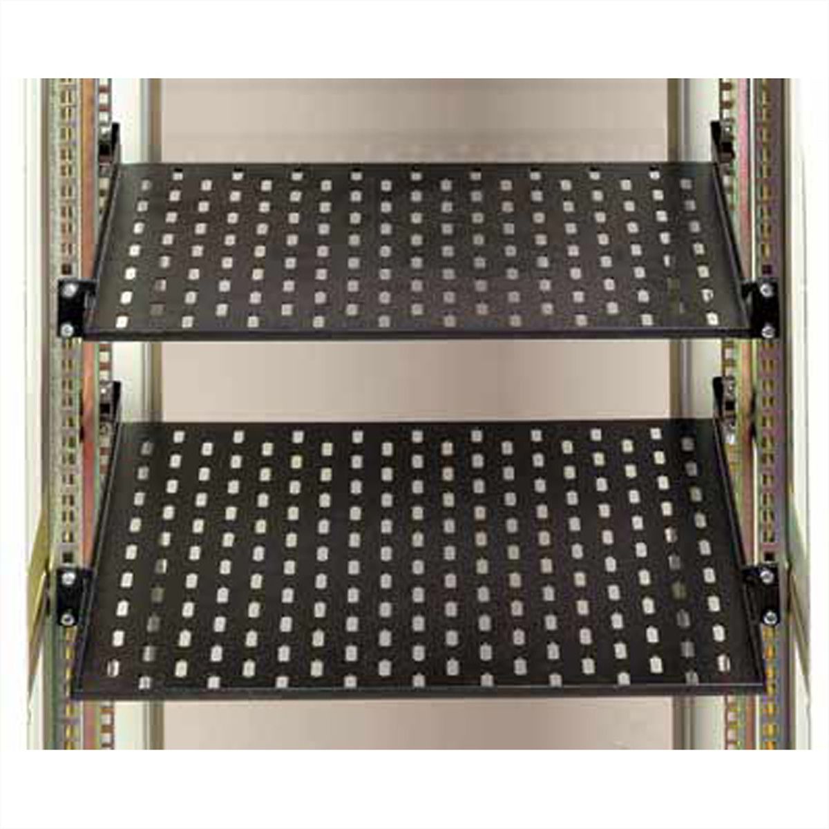CONTEG 19"-Geräteträger schwarz 1 HE, 435 x 250 mm, max. 15kg