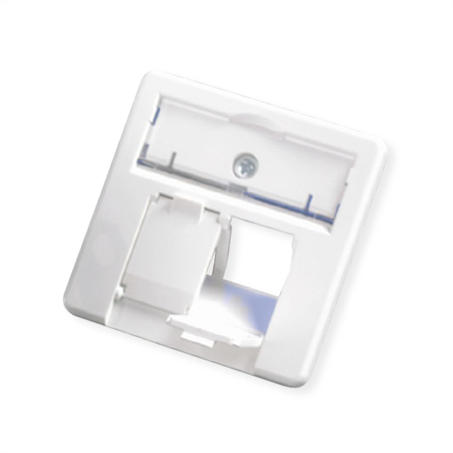TELEGÄRTNER Plaque centrale pour boîtiers AMJ45, 2 ports, blanc alpin