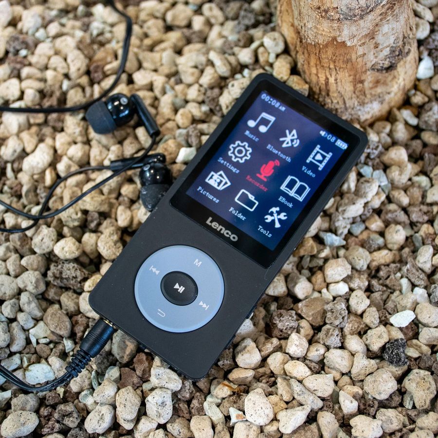 Lenco MP3/MP4-Spieler mit Bluetooth, 8 GB internem Speicher, schwarz