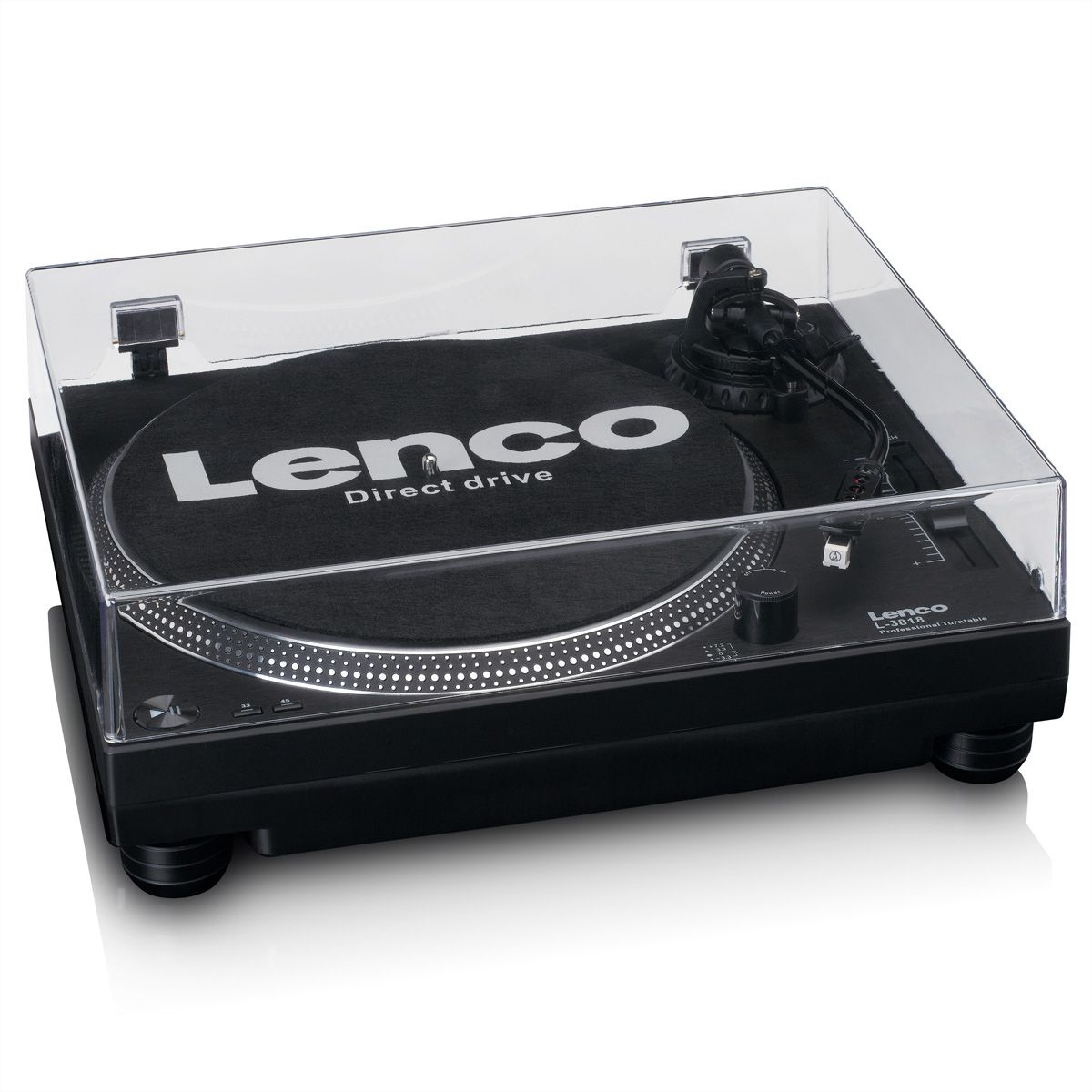 Platine vinyle Lenco L-3818BK, Noir