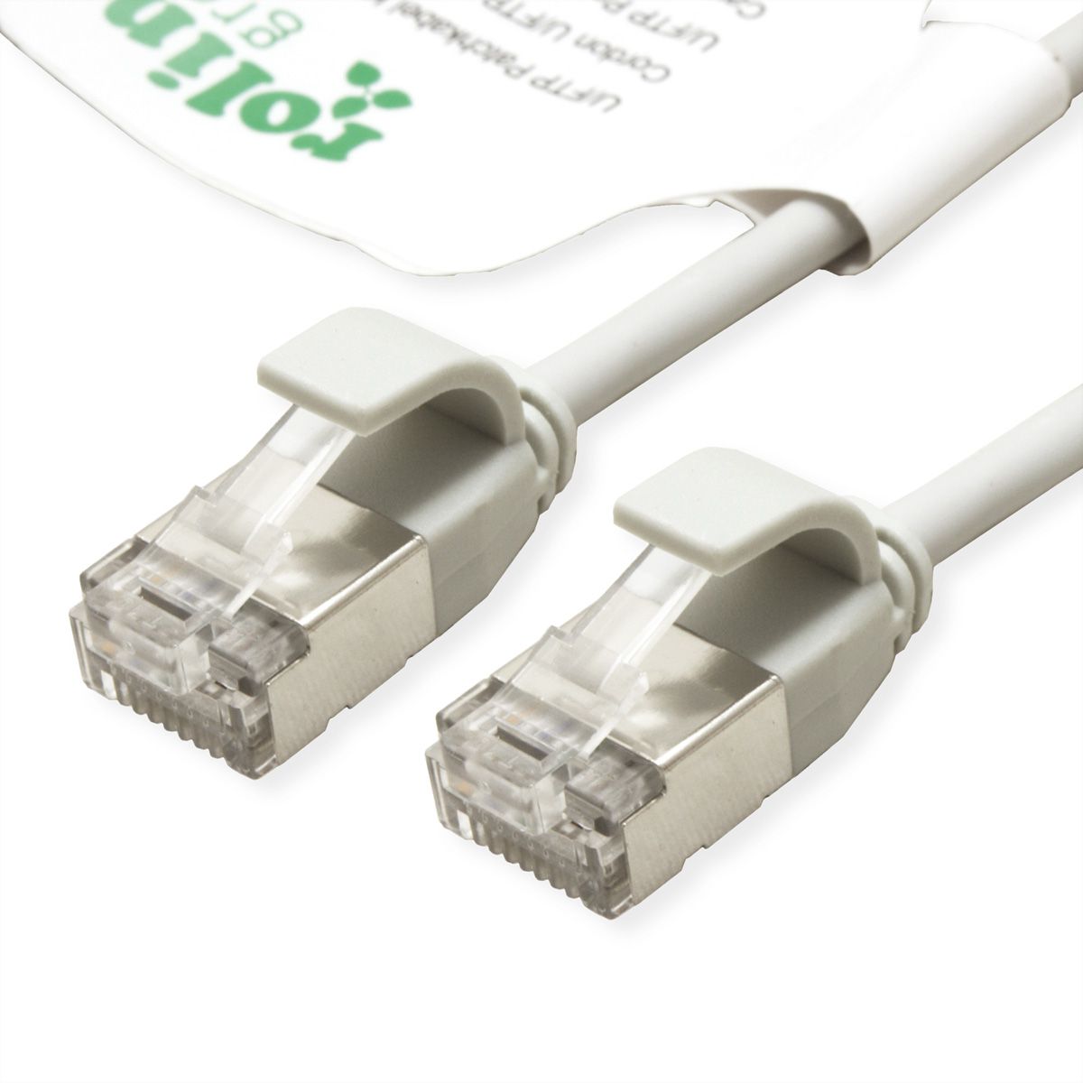 ROLINE GREEN U/FTP Patchkabel Cat.6A (Class EA), LSOH, slim, grau, 5 m