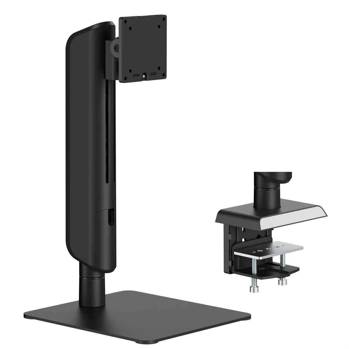 VALUE Schwerlast-LCD-Arm, freistehend, höhenverstellbar, 17-49 Zoll, bis 18 kg, schwarz