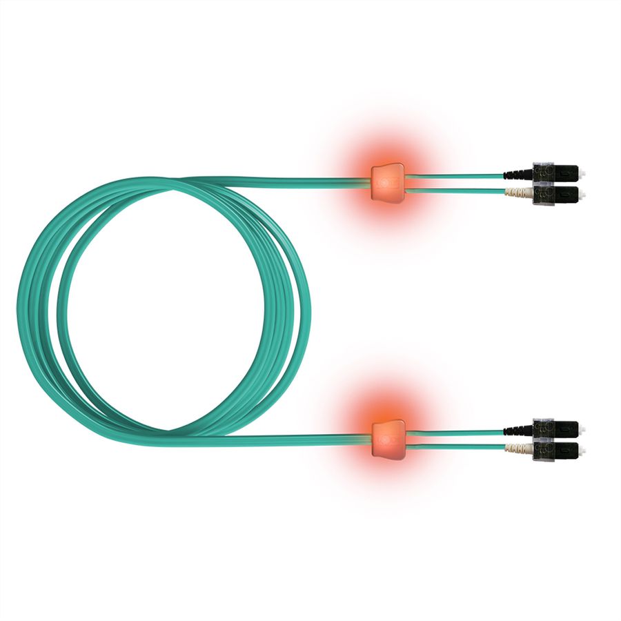 EasyLan Câble FO duplex 50/125µm OM3, SC/SC, turquoise, 2 m