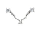ROLINE Support double LCD, vérin à gaz, 5 articulations, fixation sur bureau, 17-23", jusqu'à 2x 9 kg, argent