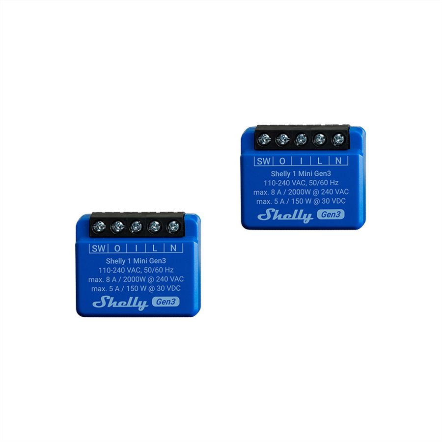 Shelly Schaltaktor 1 Mini Gen3 (2 Stk.)