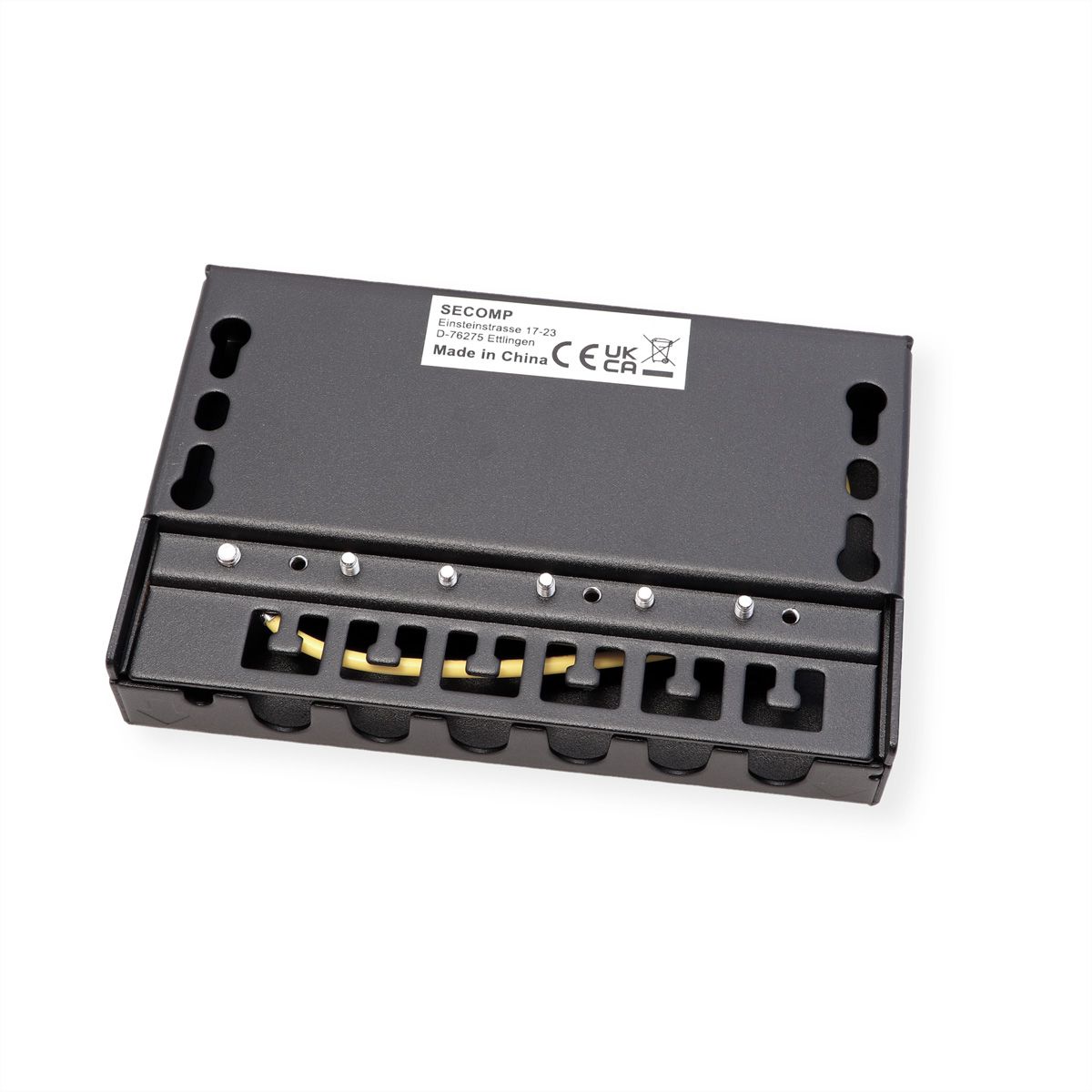 ROLINE Mini-Patchpanel, Cat.6A (Class EA), 6x RJ45, 0,5HE, geschirmt, schwarz