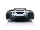 Lenco Boombox SCD-120SI silber, FM, CD, Kassette, USB,BT,RC