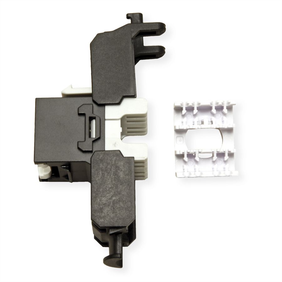 ROLINE Cat.6A (Class EA) Keystone, RJ-45, ungeschirmt, werkzeuglos, schwarz