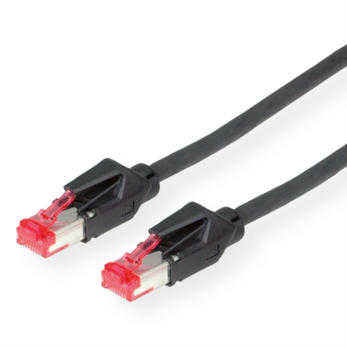 DÄTWYLER Patchkabel Cat.6 (Class E) S/FTP, CU 7702 flex LSOH, Hirose TM21, schwarz, 3 m
