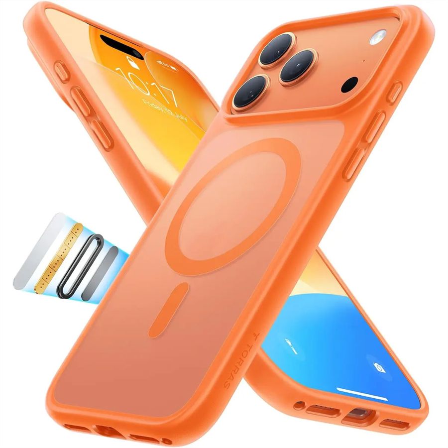 Torras Guardian Case, iPhone 17 Pro, Magsafe, orange