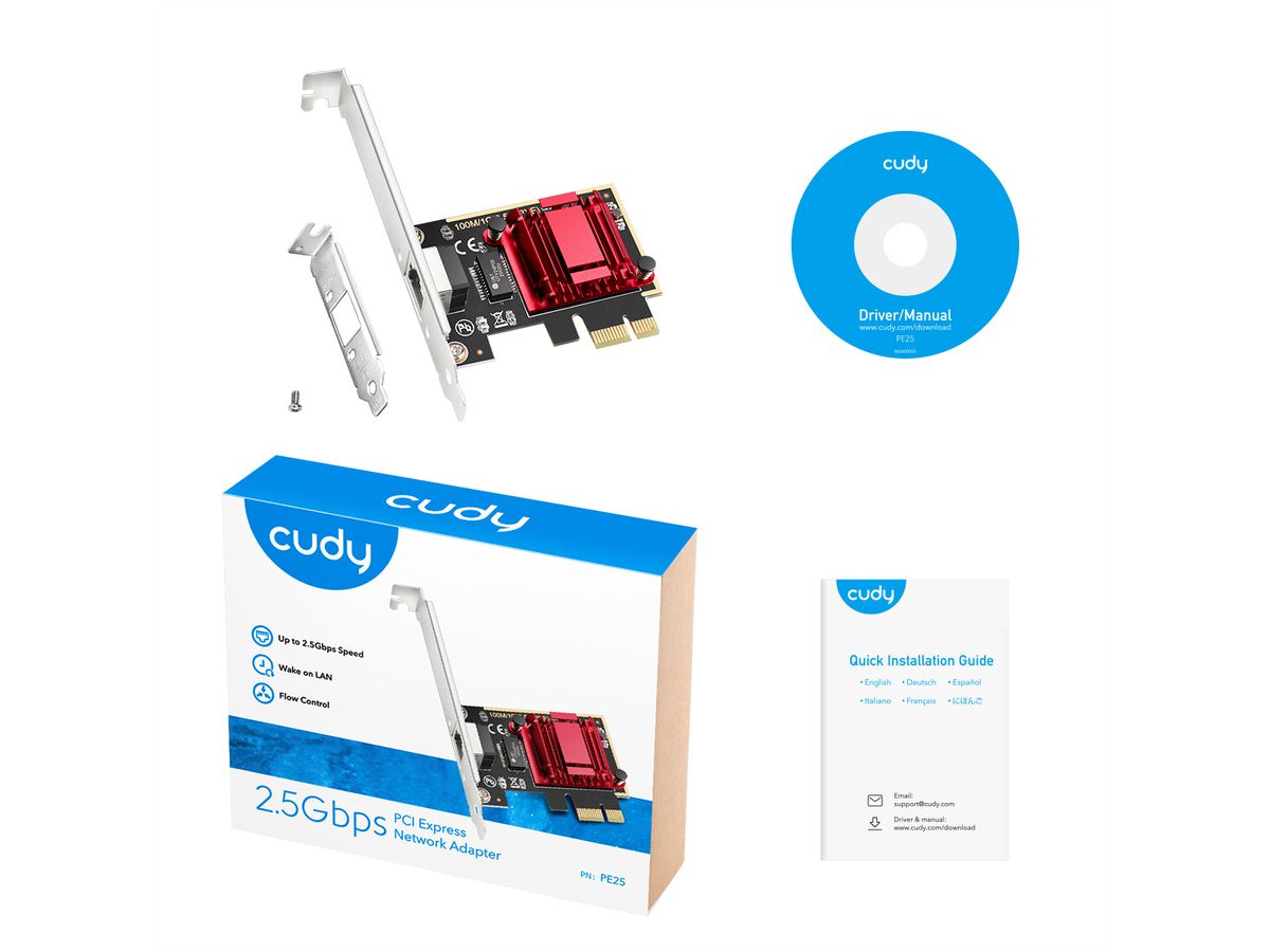 CUDY PE25 Adaptateur 2.5G PCI Express