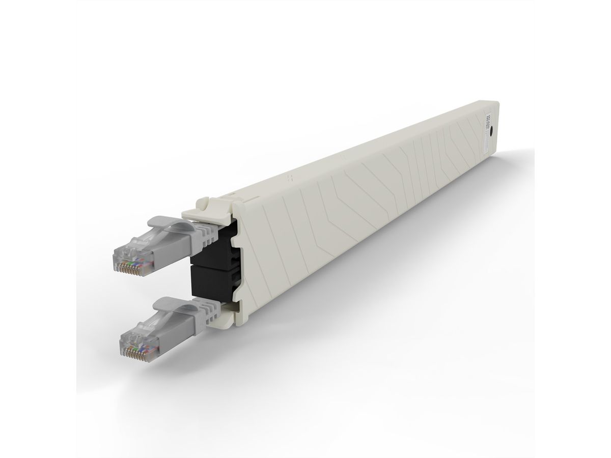 patchbox.one Cassette 8RU UTP gris Cat.6a 0,8 m