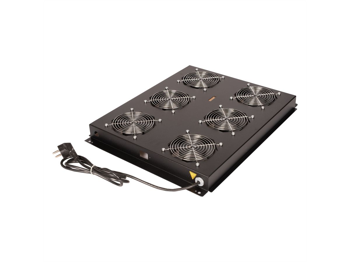 ROLINE 19-Zoll Dachlüftereinheit 6 Lüfter, ON/OFF für Serverschrank der PRO Serie schwarz