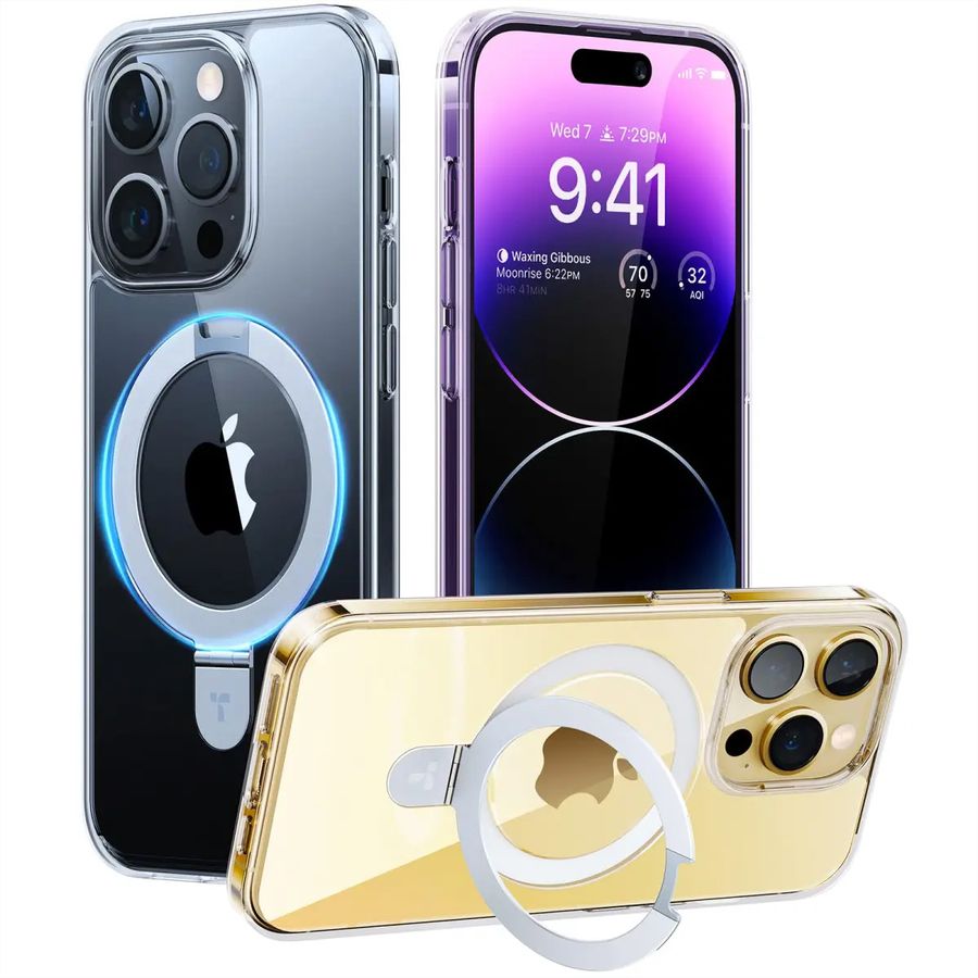 Torras UPRO Ostand Case, iPhone 15 Pro, MagSafe, transparent