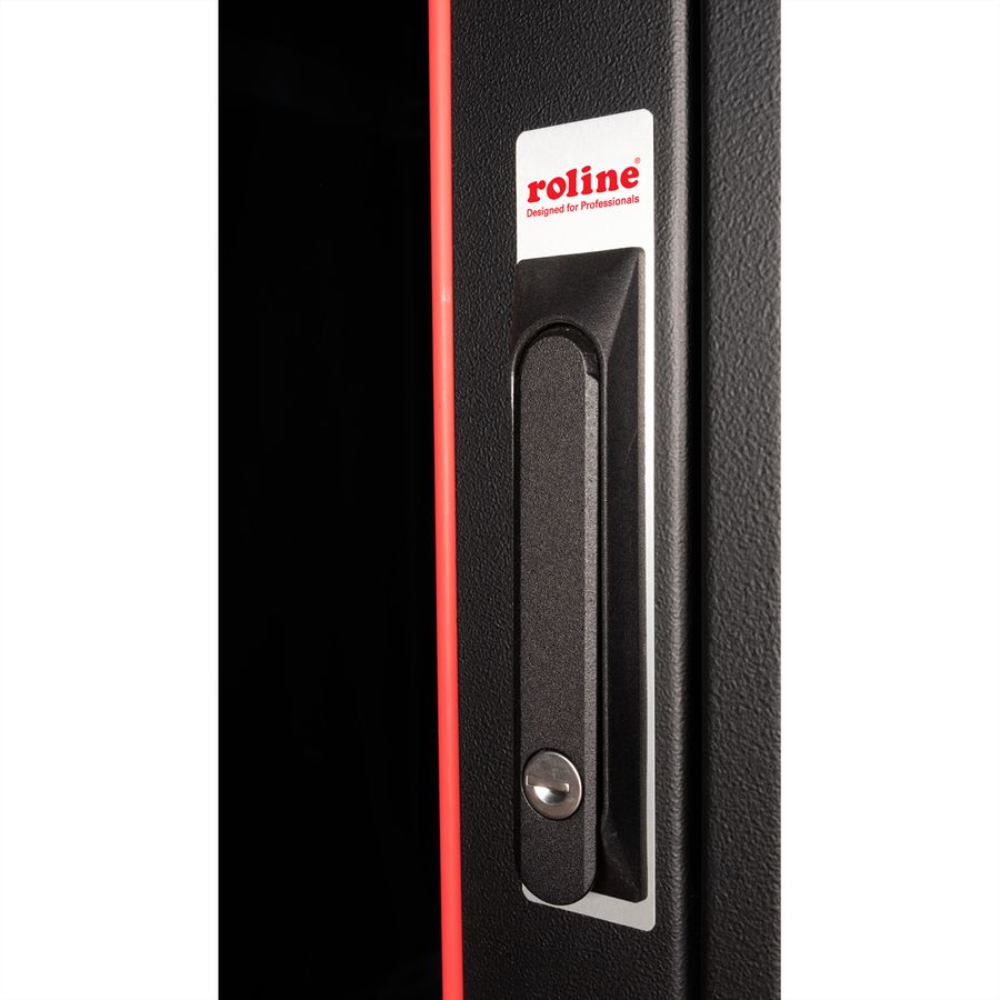 ROLINE 19-Zoll Netzwerkschrank Basic 42 HE, 600x600 BxT Glastür schwarz