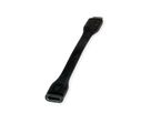ROLINE Câble USB4 Gen3x2, C-C, M/F, 8K UHD-2, 40Gbit/s, 100W, plat, noir, 11,5 cm