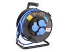 Kabelrolle Kunststoff 3xT13, BAUFLEX,N07V3V3-F 3G1.5mm2,IP55,IK08,25m, blau