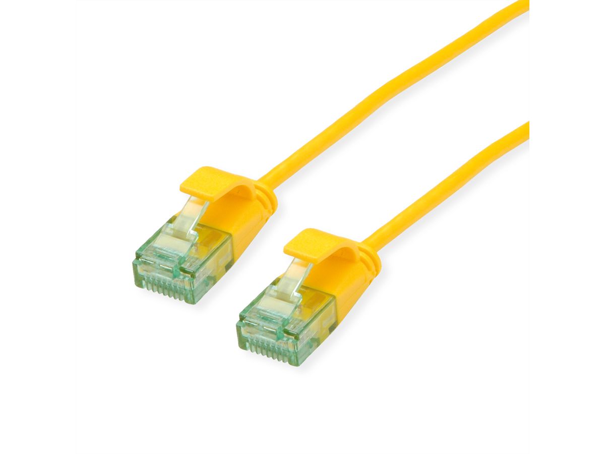 ROLINE RM Cordon Data Center UTP Cat.6A (Classe EA), slim, jaune, 1,5 m
