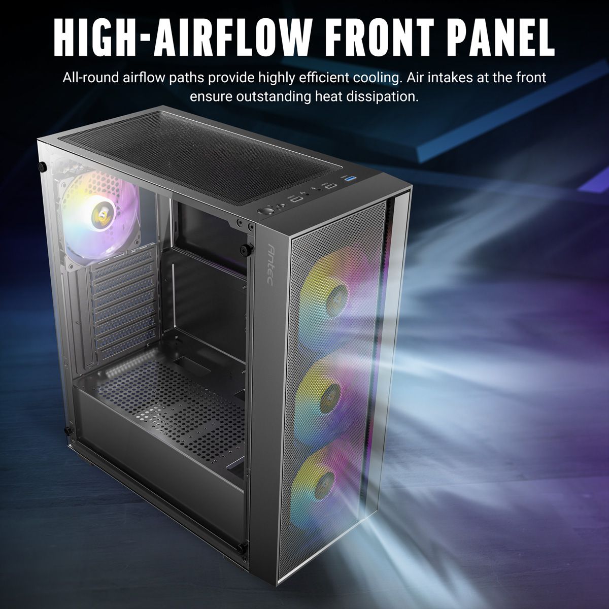 ANTEC AX65 ARGB Boîtier PC Midi Tower Gaming ATX, noir