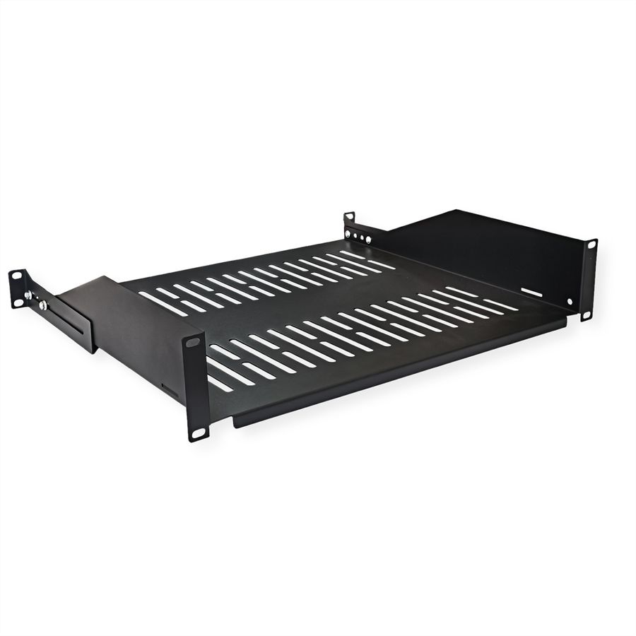 VALUE Etagère 19", 485 x 400mm, 2UH, max. 25kg, noir