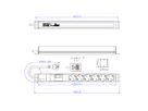 BACHMANN 19" 1U 6xCEE7/3 1xFI courant 2,0m CEE7/7