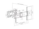 VALUE Support mural pour écrans LCD, flexible, 60–120 pouces, jusqu'à 120 kg