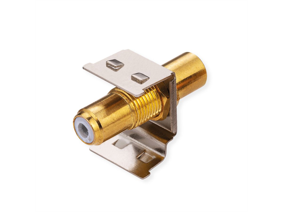 ROLINE RCA-Keystone-Kupplung, Metall, weiß