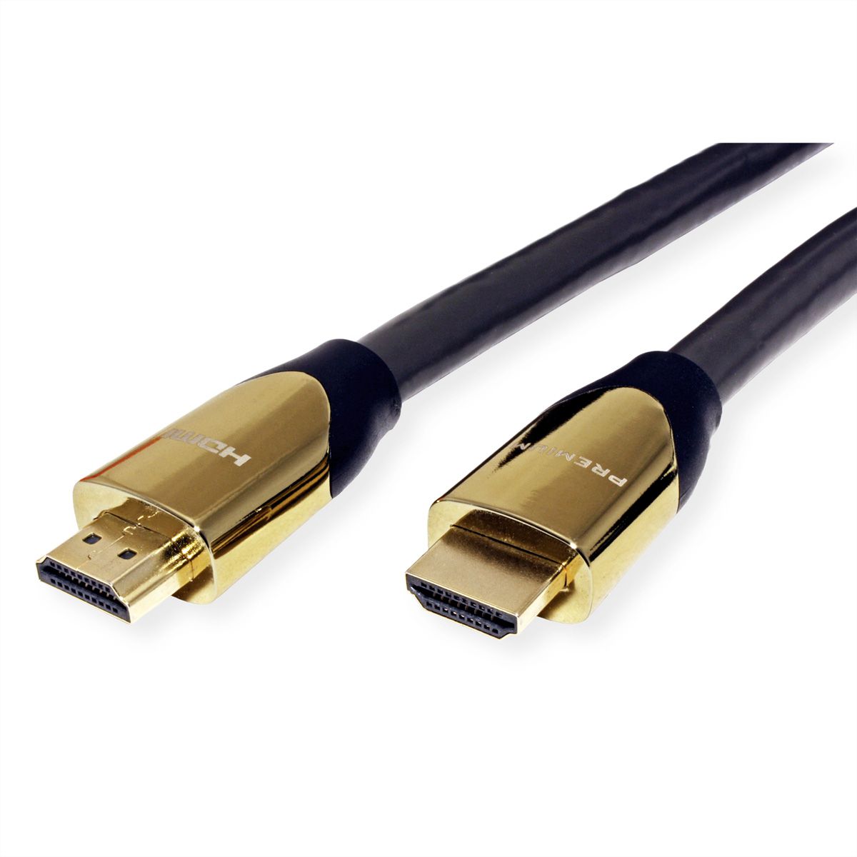 ROLINE 4K PREMIUM HDMI Ultra HD Kabel mit Ethernet, ST/ST, schwarz, 9 m