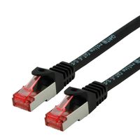 Cordon ROLINE S/FTP(PiMF) Cat.6, LSOH, Component Level, noir, 1,5 m