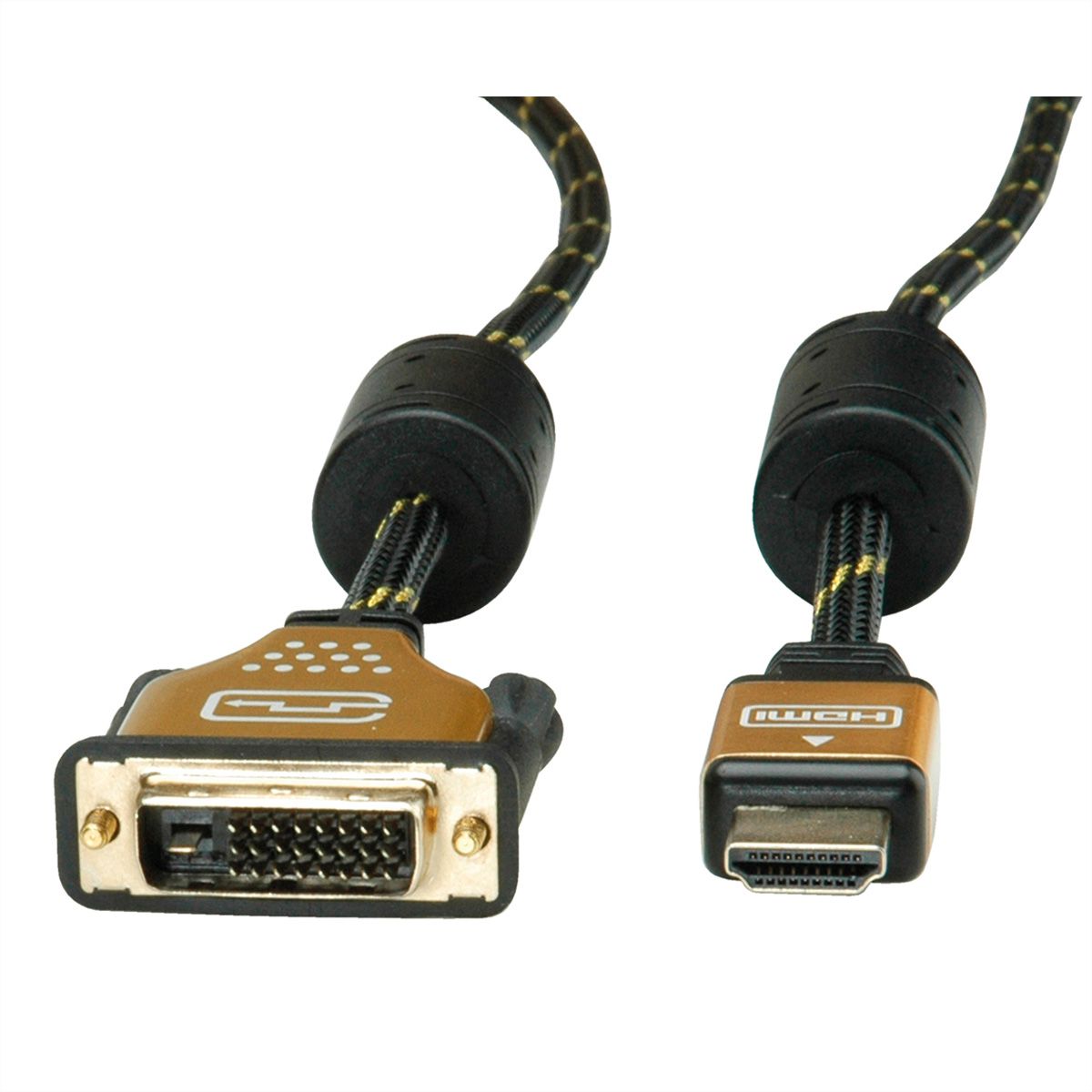 ROLINE GOLD Câble pour écran DVI (24+1) - HDMI, M/M, 2 m