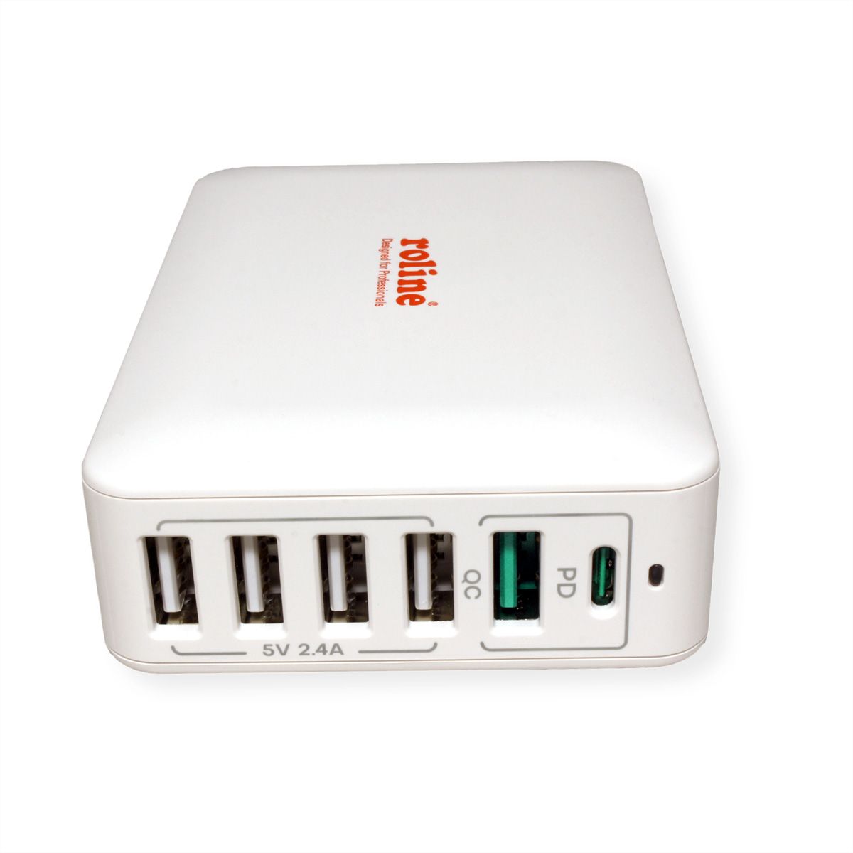 ROLINE Chargeur USB 6 ports USB (4x USB A, 1x USB C, 1x USB A QC3.0), max. 60W