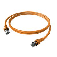 EasyLan DualBoot PushPull IP20 Patchkabel, Cat.6A (Class EA), S/FTP, orange, 1 m