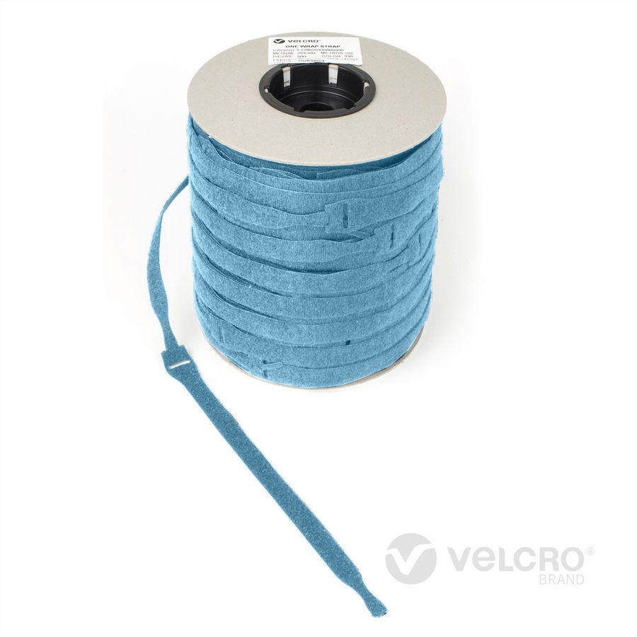 VELCRO® One Wrap® Strap 20mm x 330mm, 750 pièces, turquoise