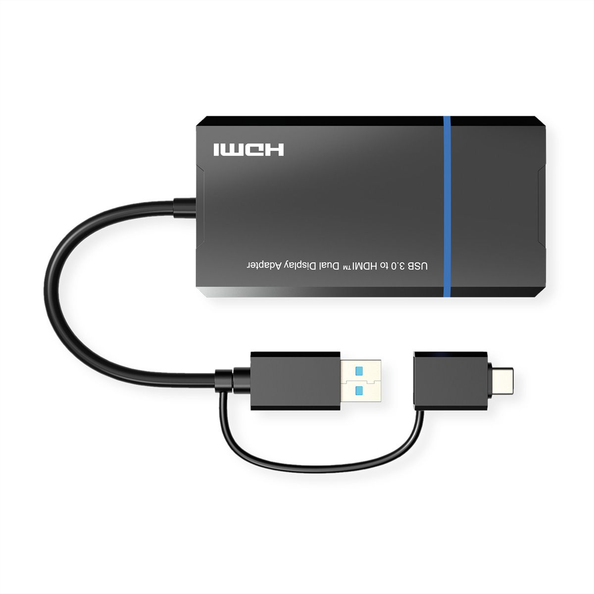 VALUE Adaptateur Display USB A+C vers 2x HDMI