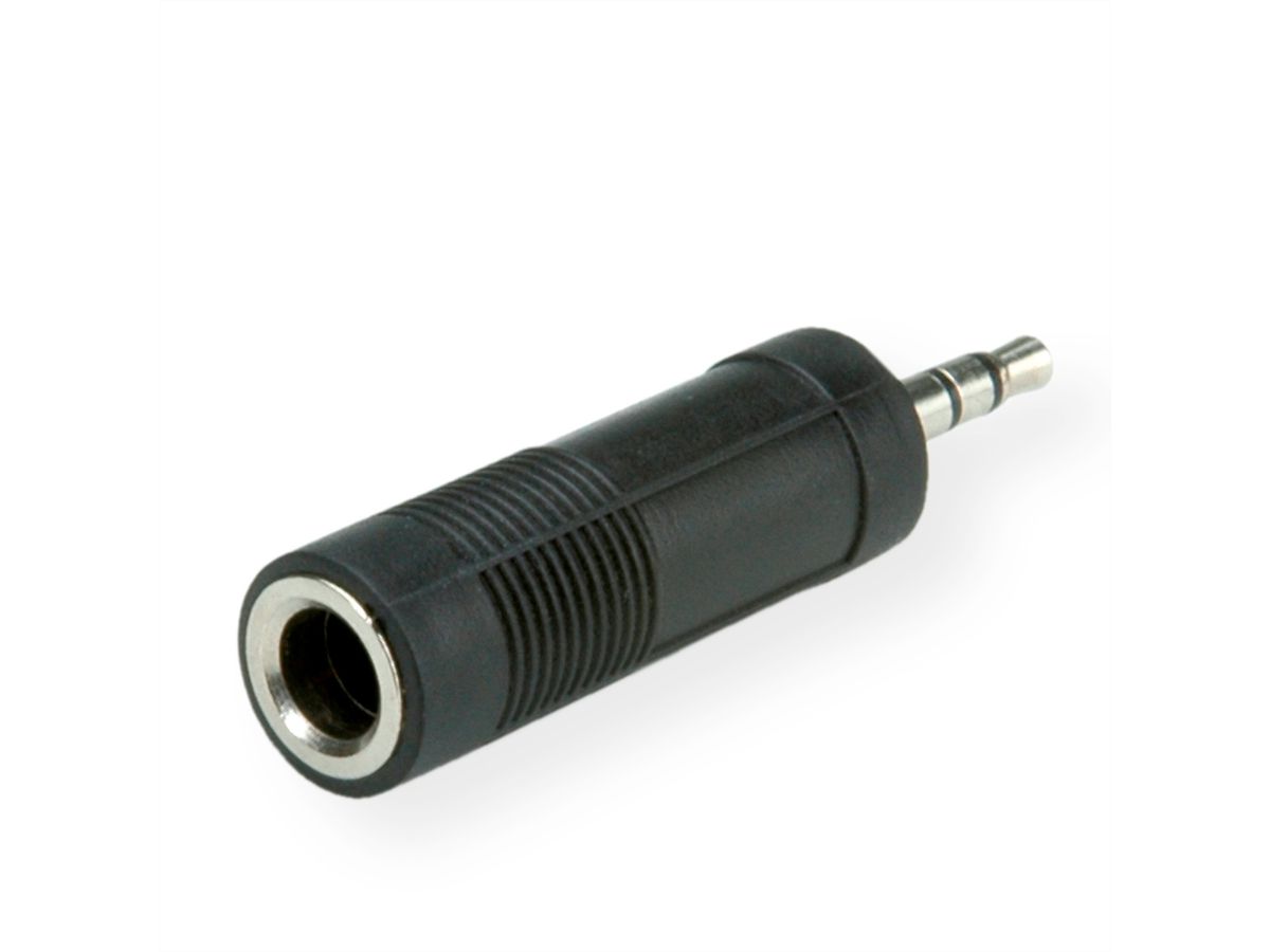 ROLINE Stereo Adapter 3,5 mm Stecker - 6,35 mm Buchse