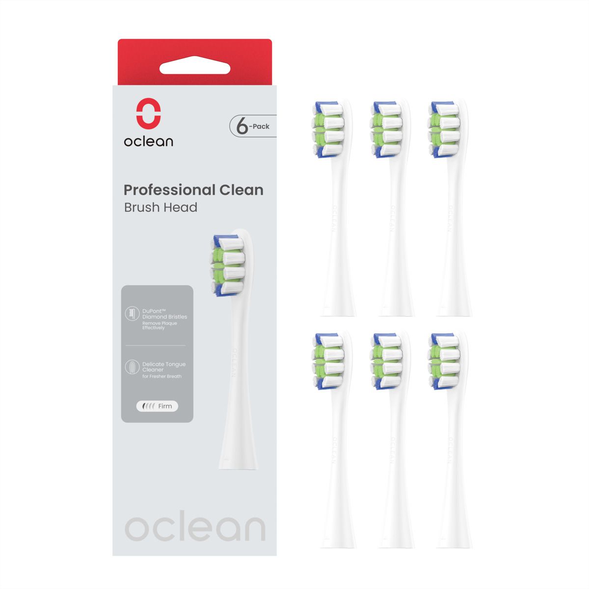 Oclean Professional clean Paquet de 6, Blanc
