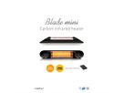 Veito Infrarot Heizstrahler Blade Mini, Schwarz, 1200W, Wandgerät, 4 Heizstufen