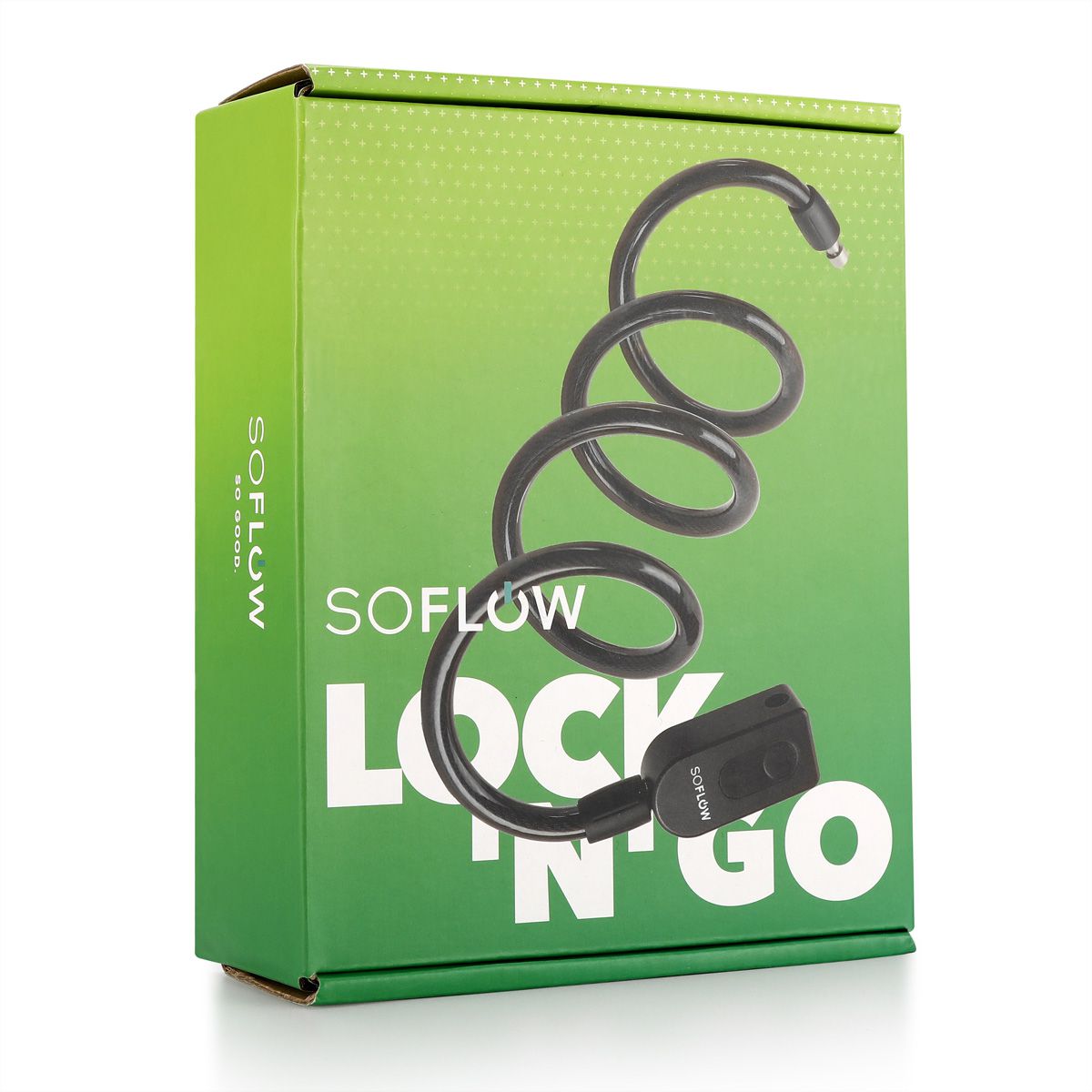 SoFlow Antivol à spirale, black, empreinte digitale et app