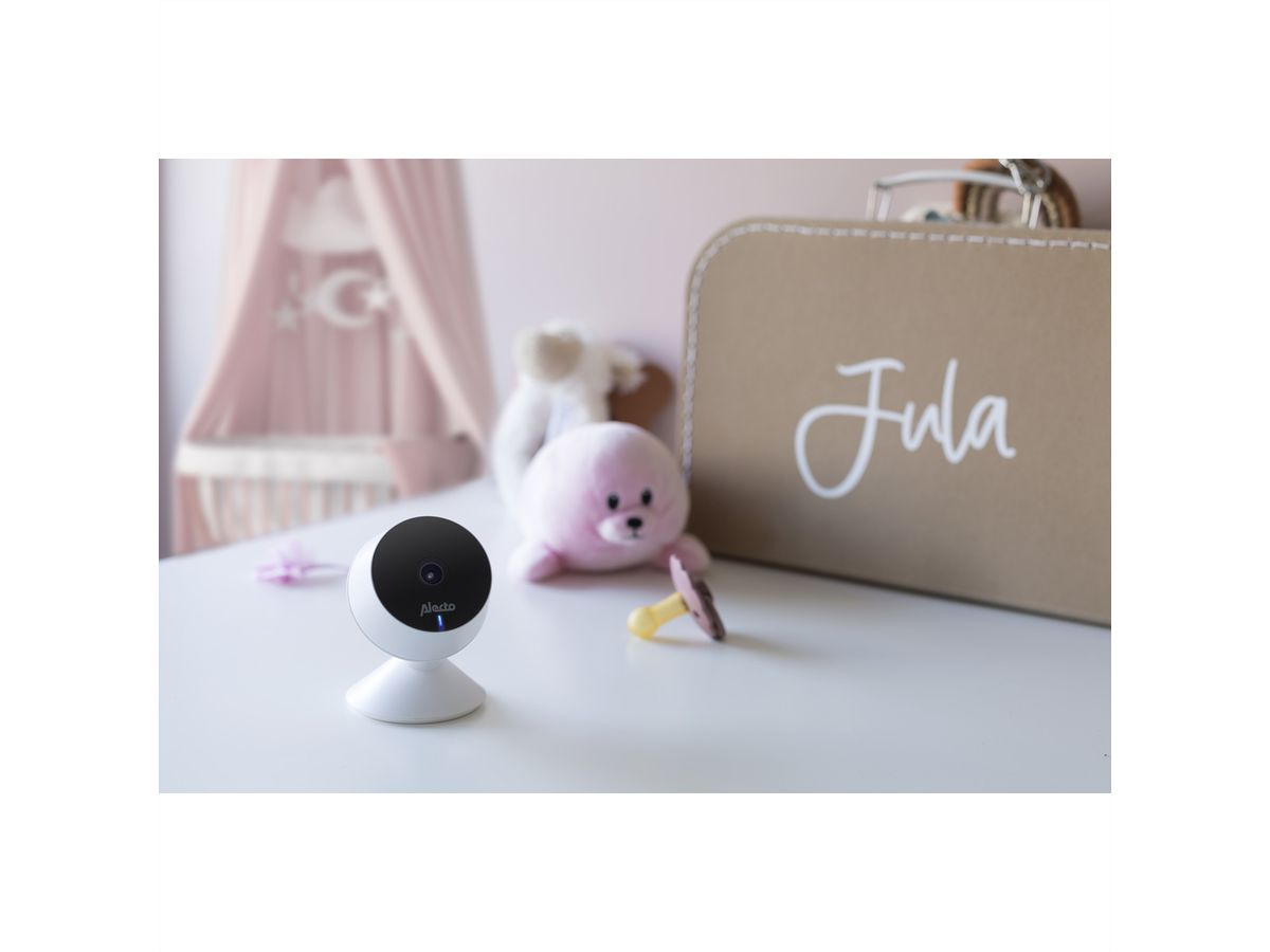 Alecto SMARTBABY5 - WLAN-Babyphone mit Kamera, Weiss