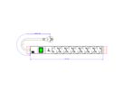 BACHMANN 19" 1UH 7xCEE7/3 1xSPD-Plus 1xcommutateur 2,0m CEE7/7
