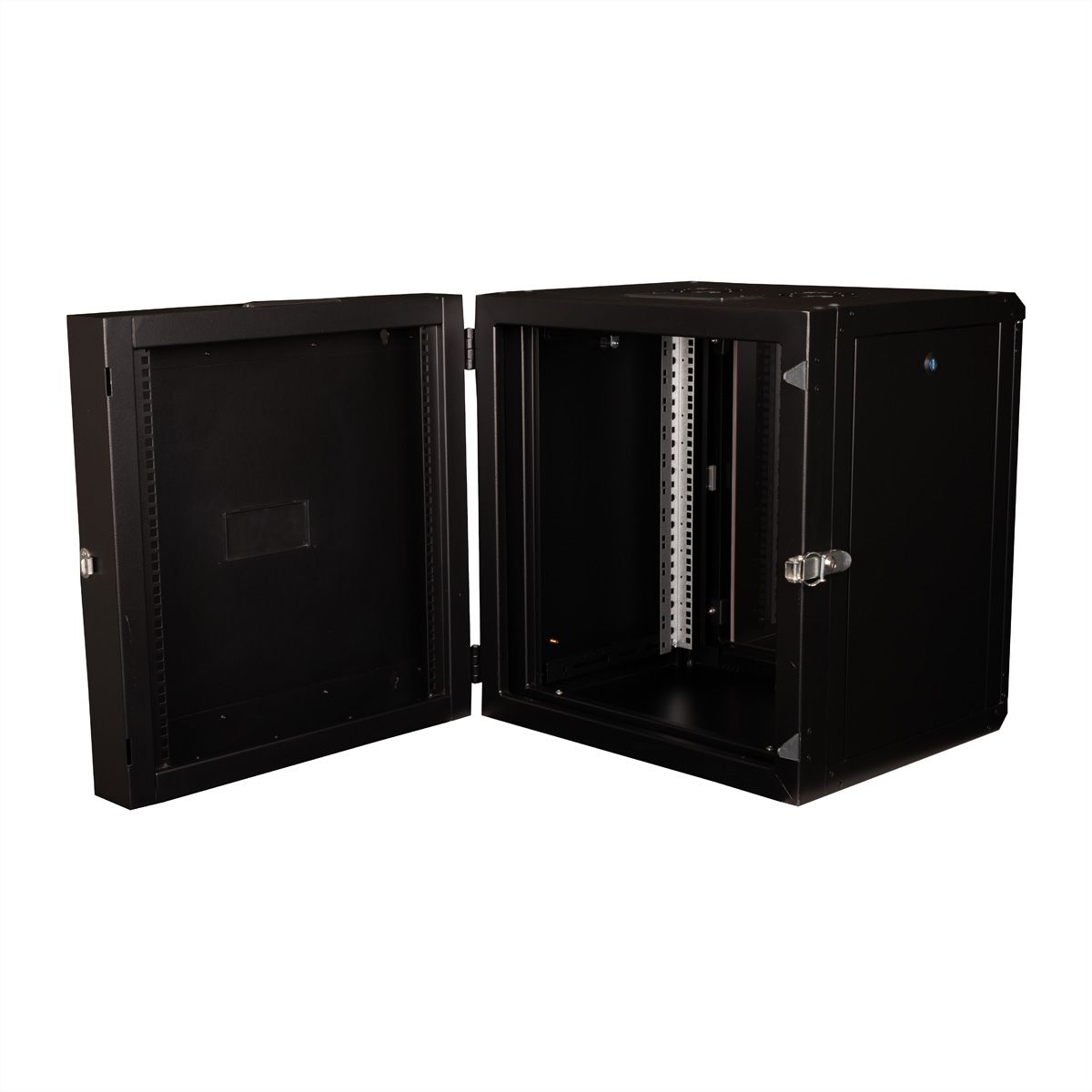 ROLINE 19-Zoll Wandgehäuse Pro 12 HE, 600x600 BxT zweiteilig schwenkbar schwarz