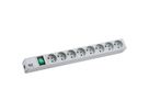BACHMANN Prise multiple, 8x avec interrupteur, argent