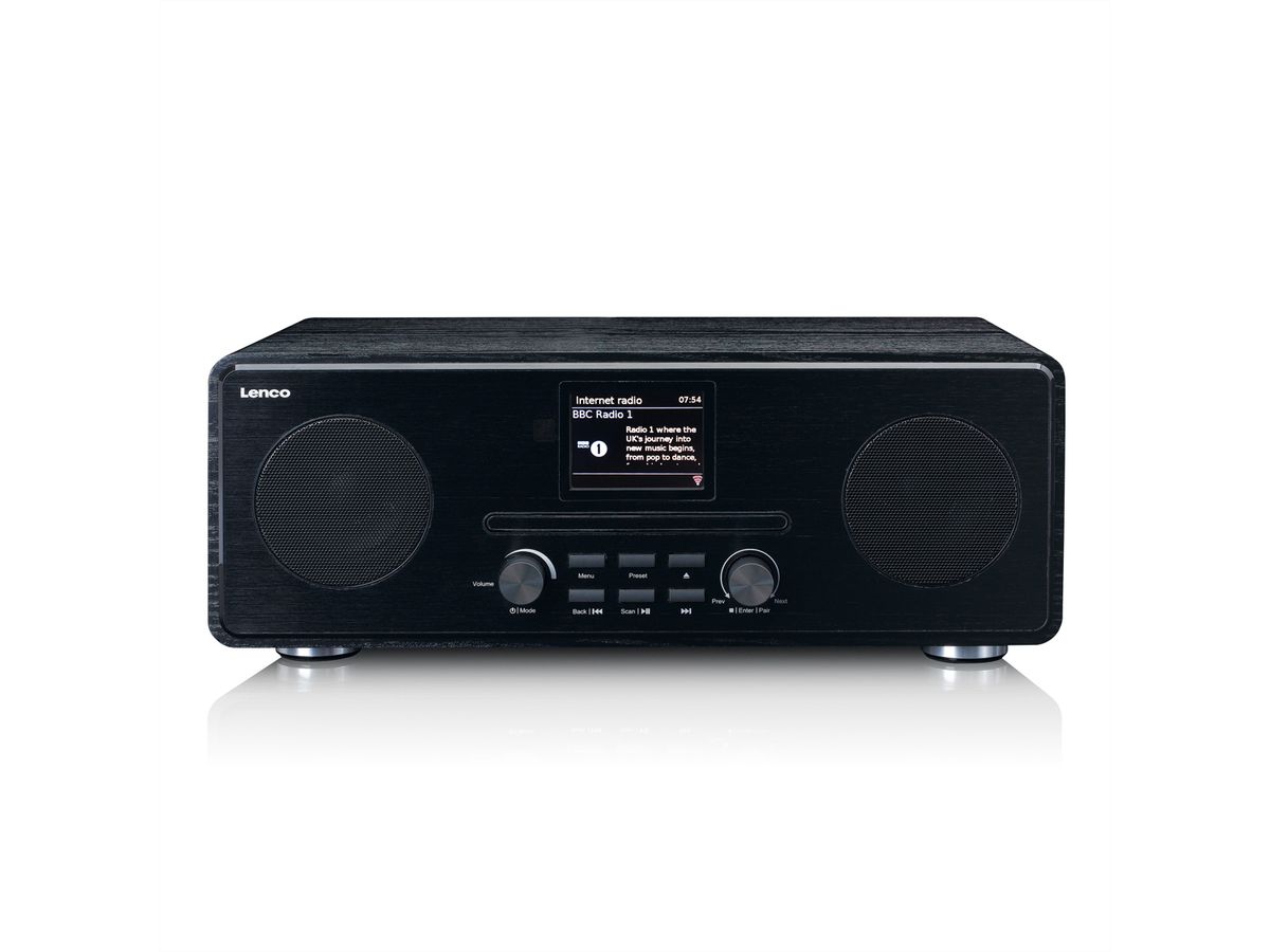 Lenco DAB+ Radio PDR-036WH, noir