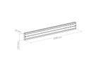 Hagor Rail en aluminium CPS - Rail en aluminium 1000mm, noir