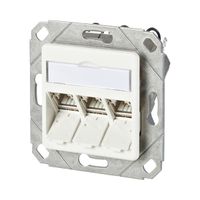 METZ CONNECT C6Amodul 3 port 180°M encastrement dans les canalisations blanc pur
