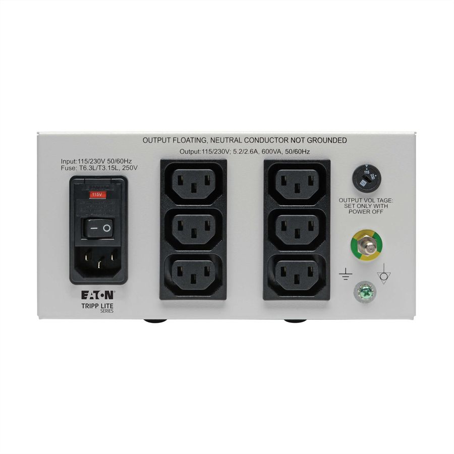 Eaton Isol. Trafo Dual-Volt. 115/230V 600W 60601-1 Medical C14 In 6 C13 Out