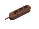 BACHMANN SMART Steckdosenleiste 3x CEE7/3 braun, 3x Schutzkontakt