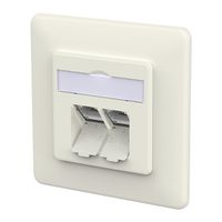 METZ CONNECT E-DAT C6A LSA++ Prise, 2 ports, encastré (UP), blanc pur