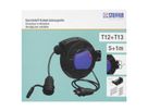 Steffen matière plastique Enrouleur de câble 5 m, 3x1.5mm2, 1xT13 avec connecteur T12 1m