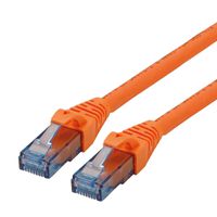 Cordon ROLINE UTP Cat.6A / 10 Gigabit, Component Level, LSOH, orange, 0,3 m